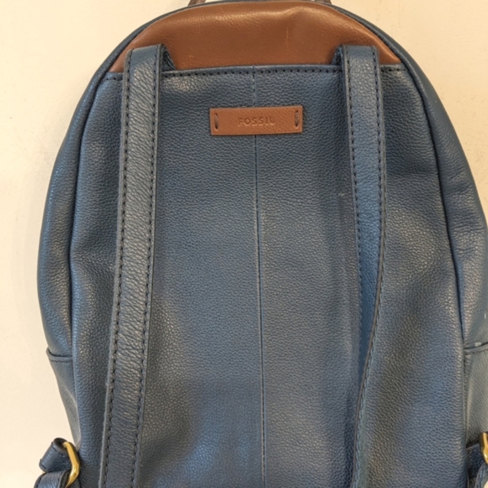 Fossil Blue Leather Studded Mini Backpack - Picture 5 of 12